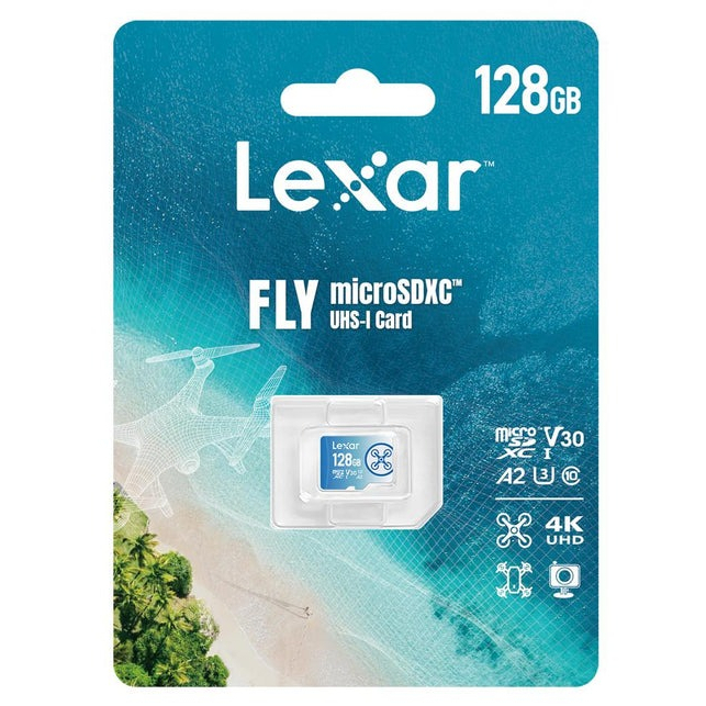 Thẻ nhớ micro SDXC 64GB/ 128GB/ 256GB Lexar FLY, chuyên dụng cho Flycam, lưu video 4K, tốc độ đọc 160MB/s, tốc độ ghi 90MB/s, BH 5 năm - Hàng chính hãng