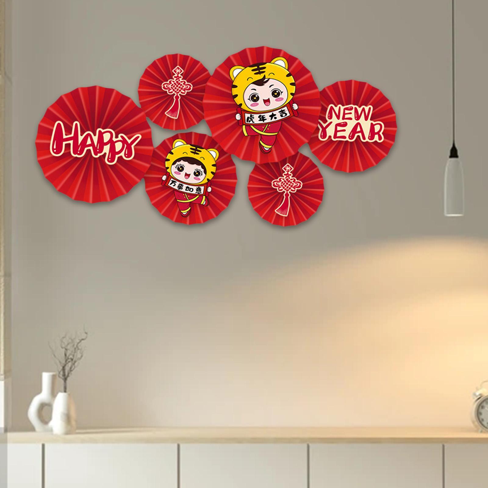 18x New Year Hanging Paper Fans Birthday Party Flowers Wedding Decor Striped