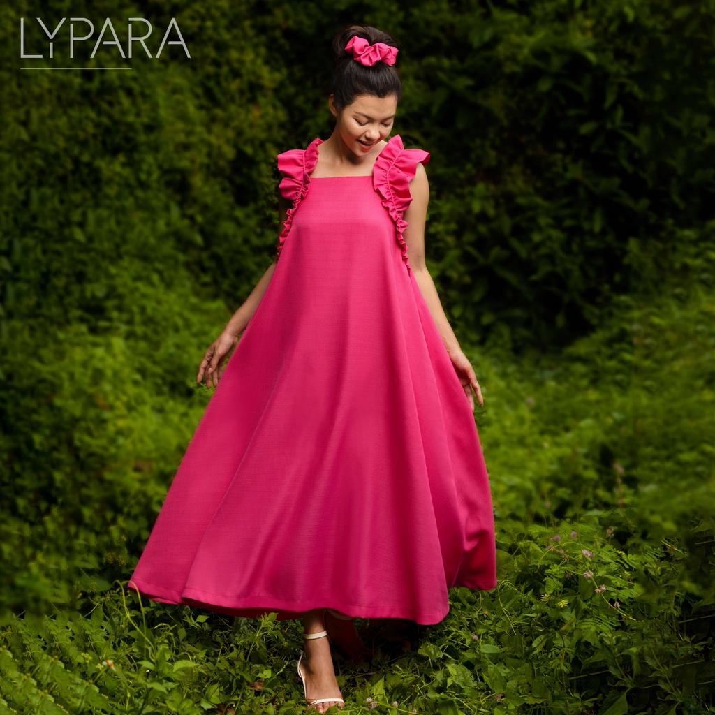 Đầm Nữ Dáng Suông Rộng Tay Bèo Hồng Cánh Sen Lypara | Daria Dress