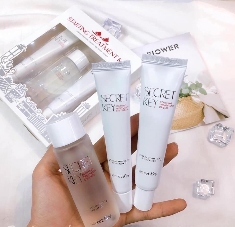 Bộ Kit dưỡng sáng da ngăn ngừa lão loá Secret Key Starting Treatment Kit (Essence, Eye Cream, Cream)