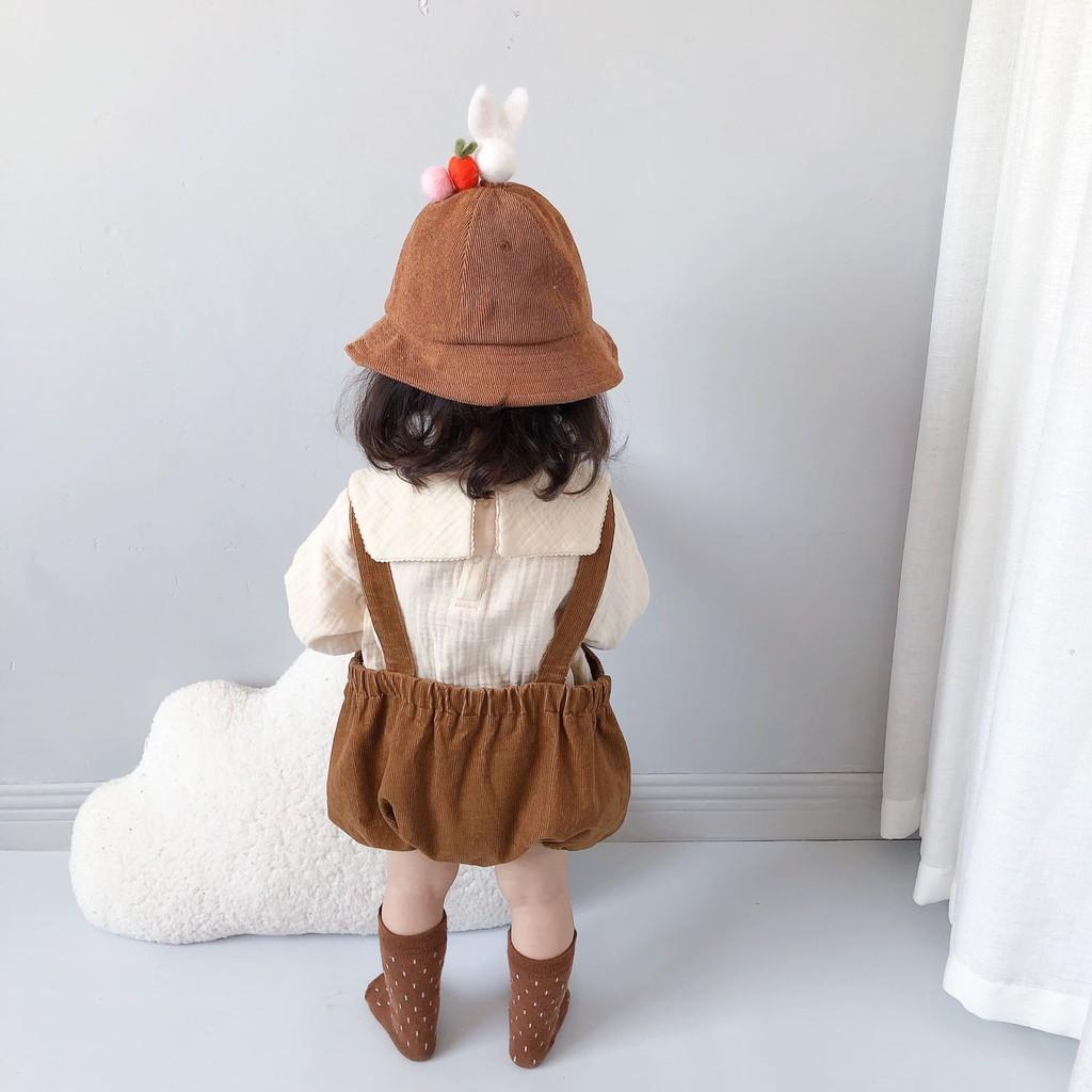 Set body Sóc Nâu kèm yếm phong cách đáng yêu cho bé 8-14kg