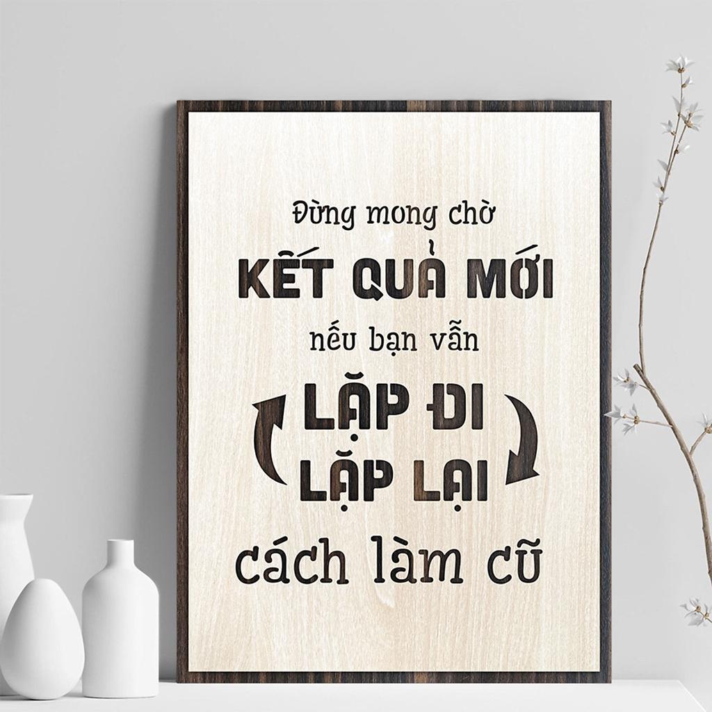 15 mẫu Tranh slogan treo tường tạo động lực học tập bằng gỗ 20 x 27 cm