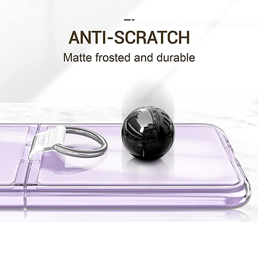 Ốp lưng chống sốc trong suốt kèm iring cho Samsung Galaxy Z Flip 4 hiệu Likgus Cover Ring - hàng nhập khẩu