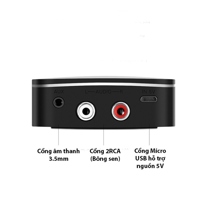 Thiết Bị Nhận Bluetooth 5.0 Music Receiver Ugreen UG-30445 (Dùng cho Loa+Amply) - Hàng Chính Hãng