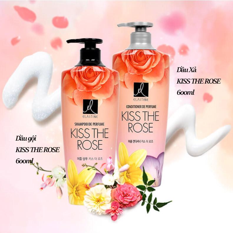 Dầu gội Elastine De Perfume hương nước hoa Kiss The Rose 600ml