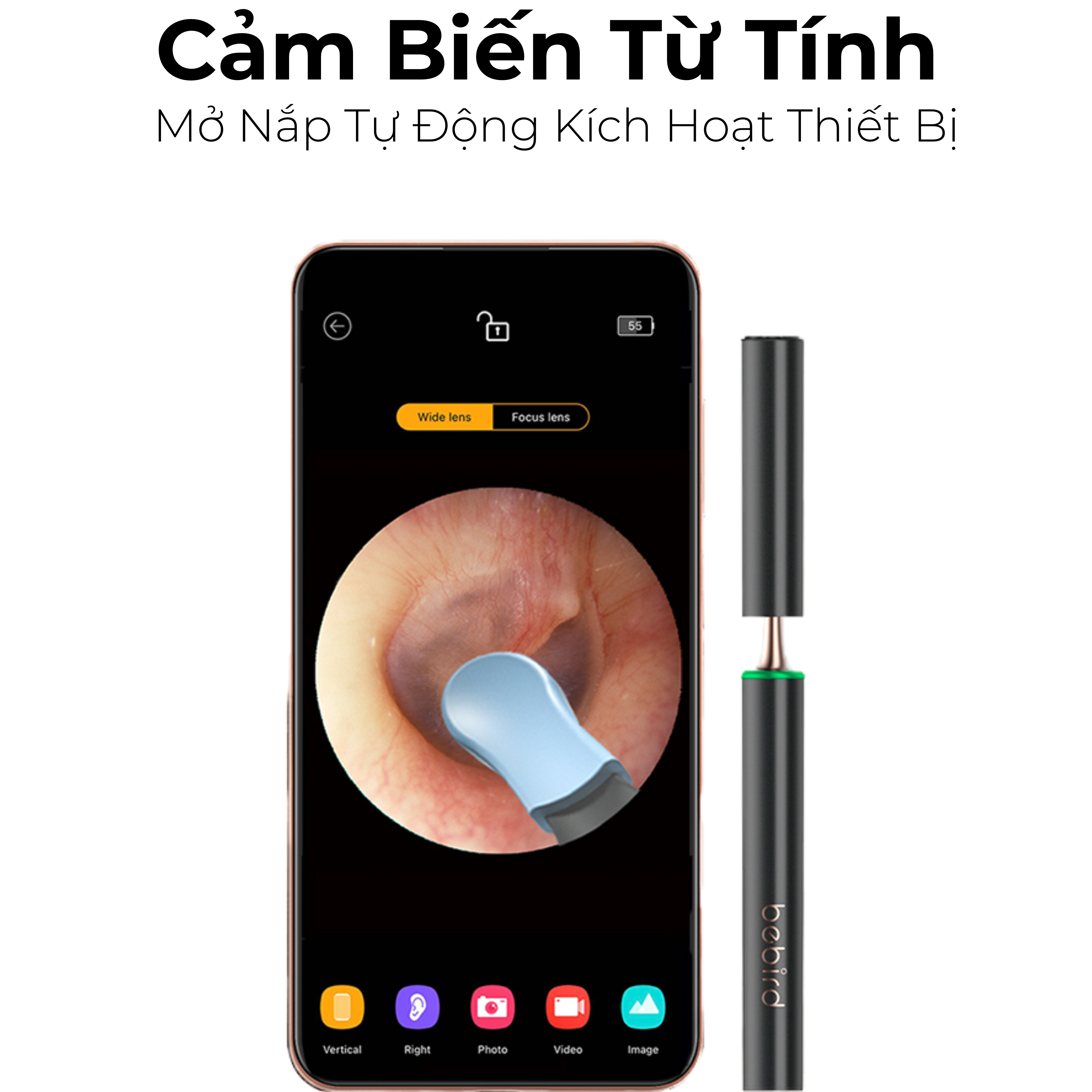 Ngoáy Tai Thông Minh Bebird T15 - Máy ngoáy tai kèm camera, phiên bản cải tiến với tính năng nặn mụn