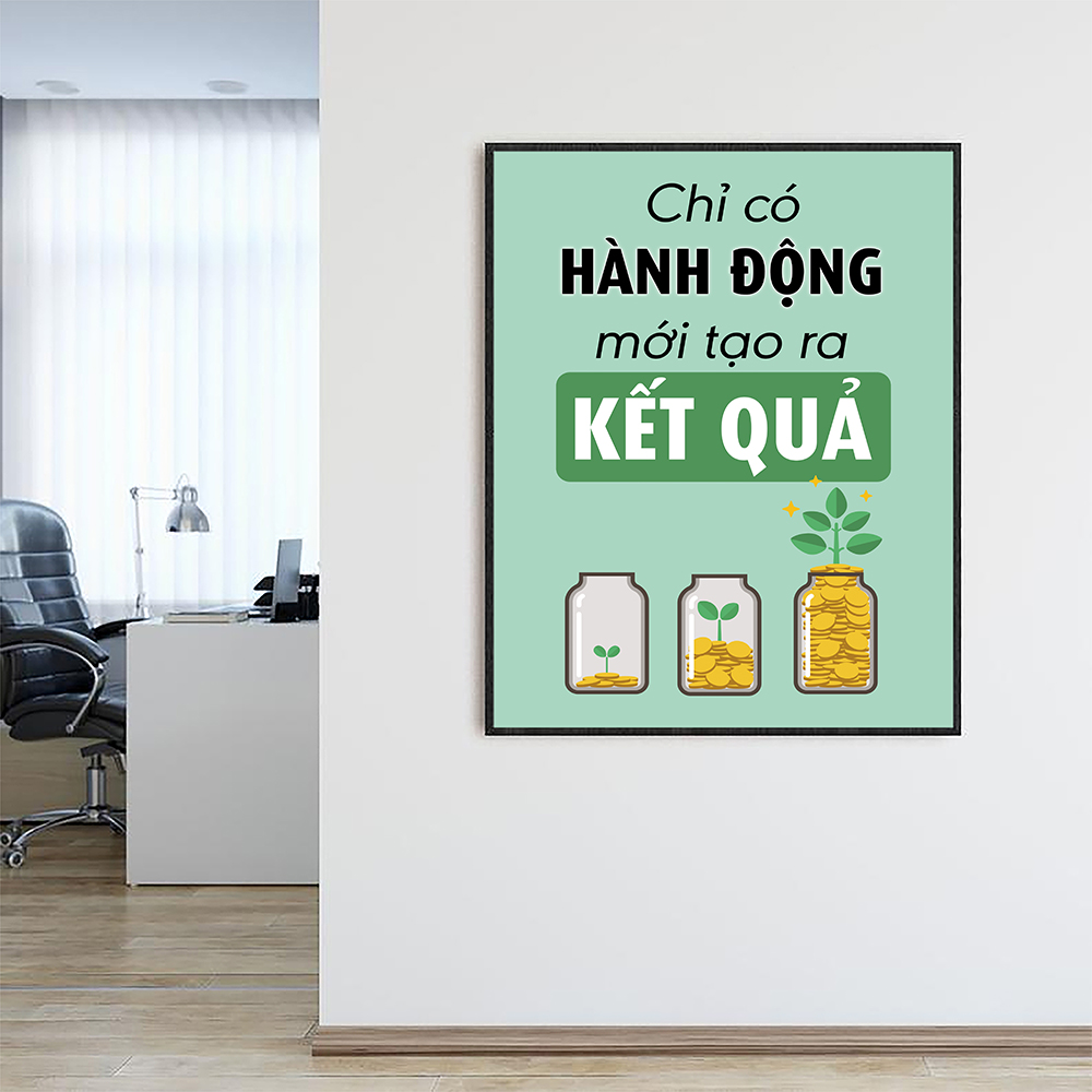 Tranh động lực Chỉ có hành động mới tạo ra kết quả-Model: AZ1-0499