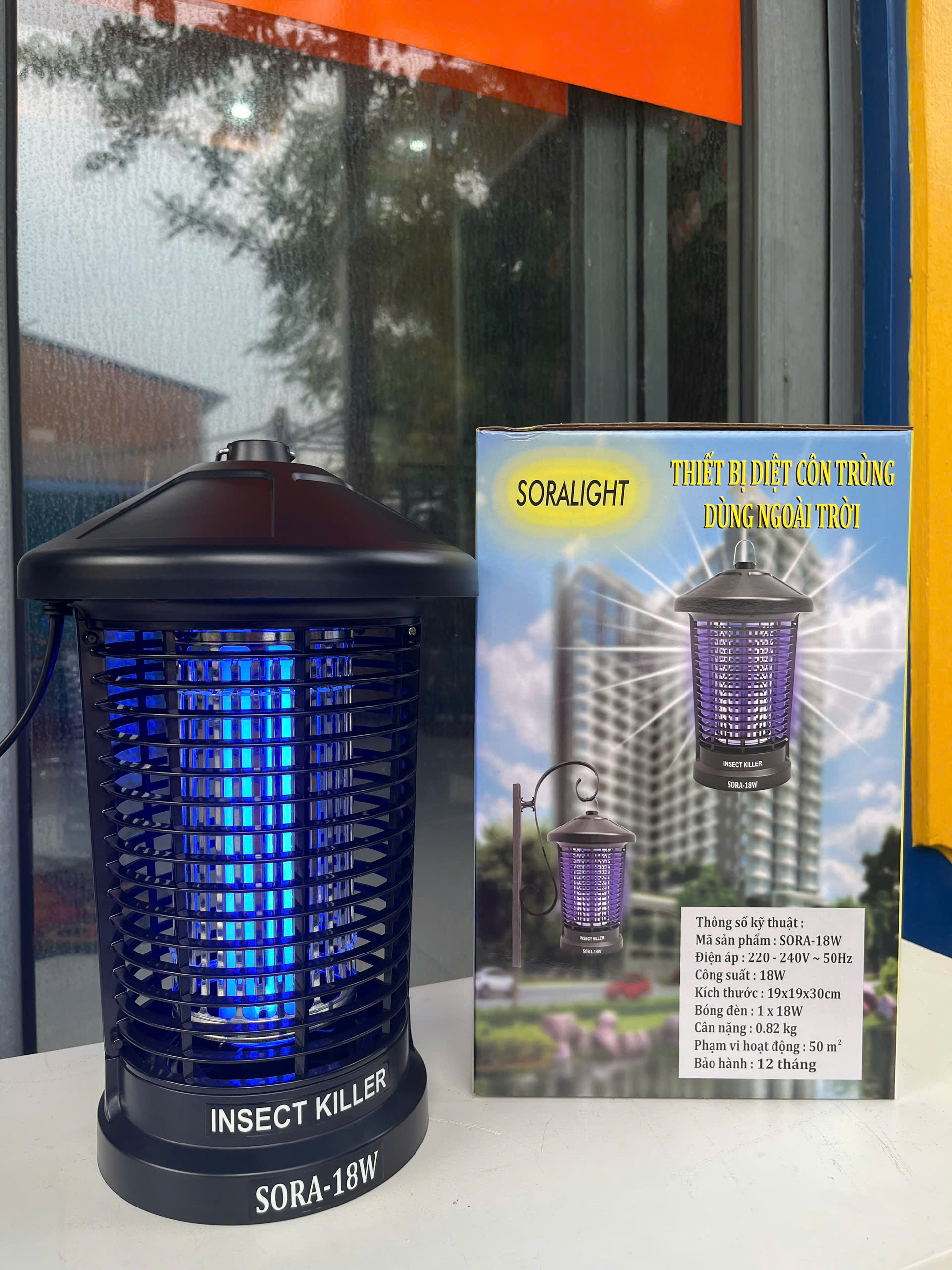 Đèn diệt côn trùng sân vườn SORA-18W