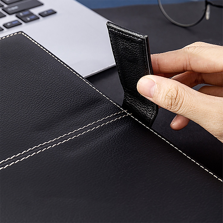 Bộ Sổ Tay Bằng Da Deli Và Bút Gel, Nhật Kí 120 Trang Có Nút Từ Tính Đánh Dấu Trang Leather Notebook Set