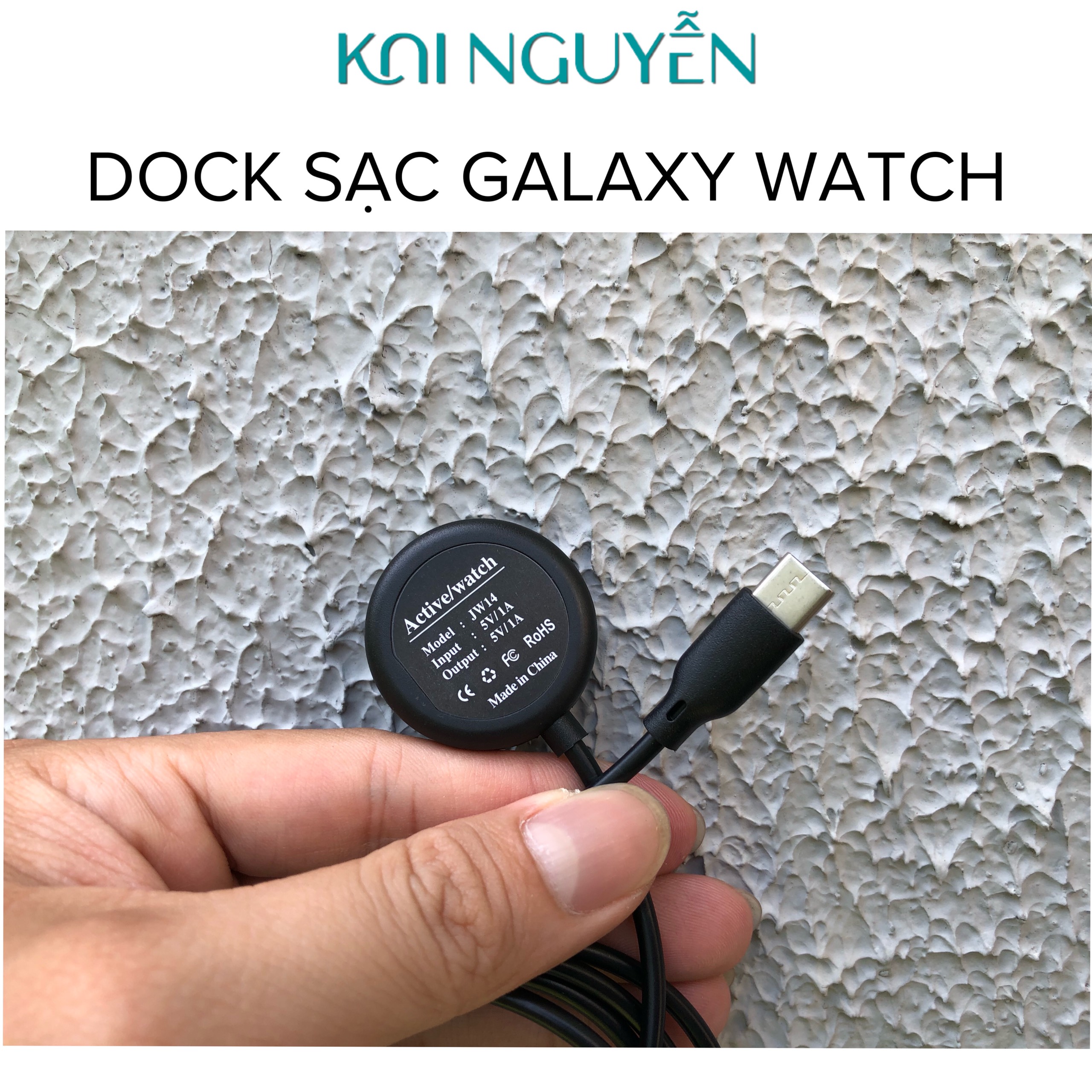 Dock Sạc Nhanh Samsung Galaxy Watch Active 2/Watch 3/Watch 4, Đầu Vào USB-C