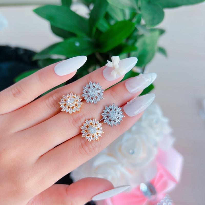 Bông tai hoa bagguet siêu sáng đi tiệc