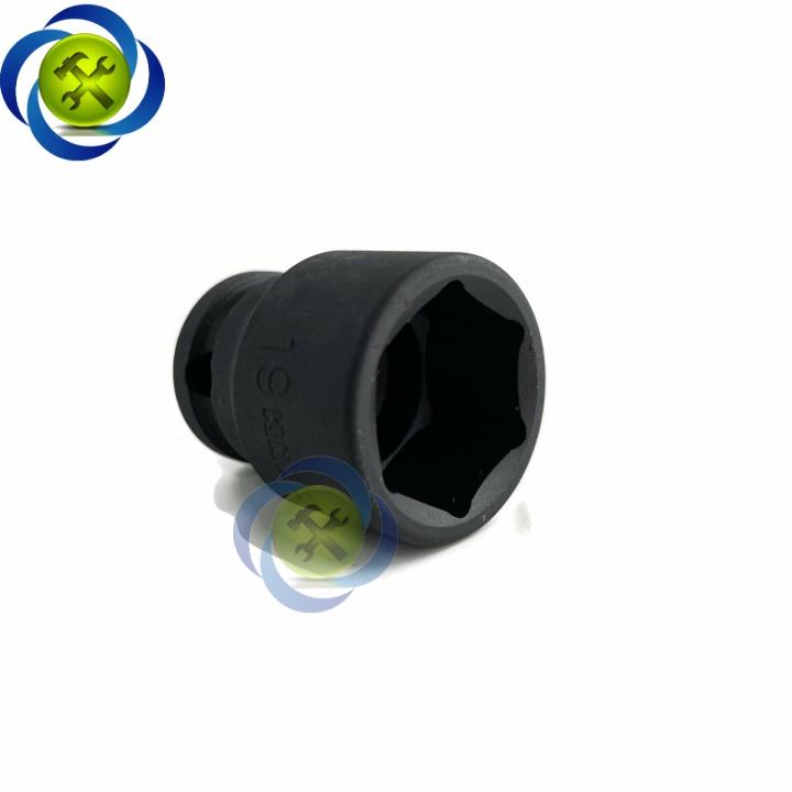 Tuýp 19mm 3/8 Kingtony 353519M loại ngắn 6 cạnh màu đen