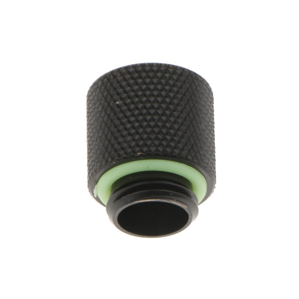 2-4pack Fitting Extender G1/4 Thread Matt Black Copper For PC Liquid Cooling