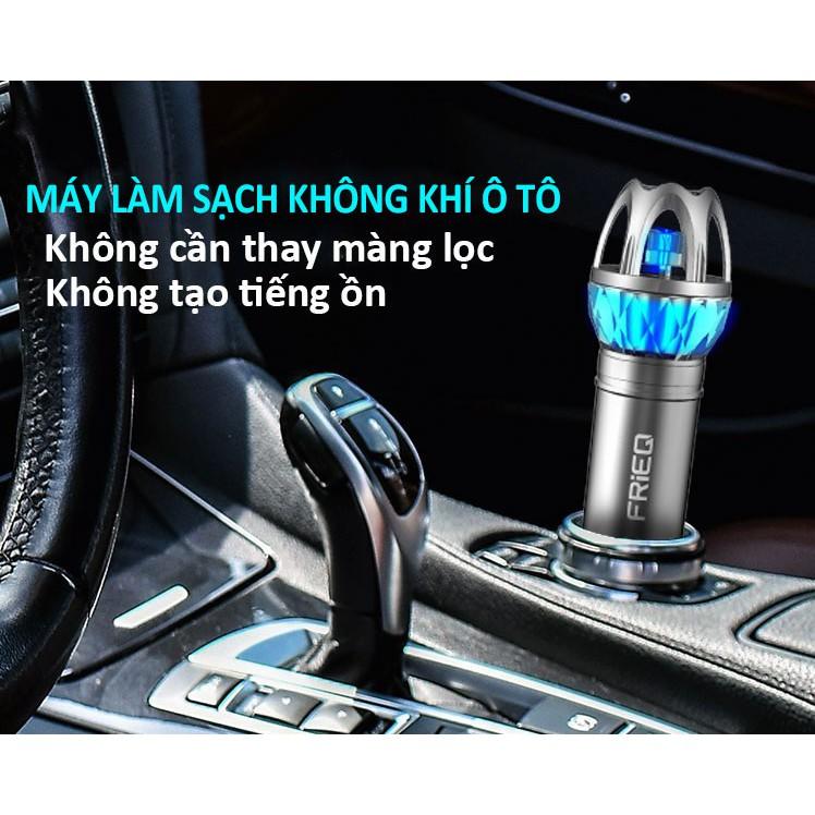 Máy Lọc Không Khí Ô tô ion âm FRiEQ khử mùi hôi và diệt khuẩn, làm sạch không khí, dùng cho xe hơi gia đình - Hàng chính hãng