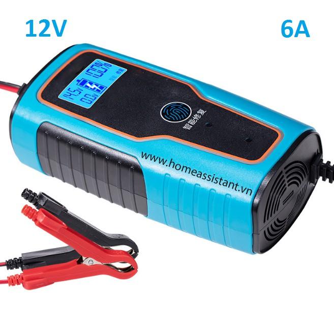 Bộ Sạc Và Phục Hồi Bình Acquy Tự Động 3 Giai Đoạn 12V 24V 6A AJ-6