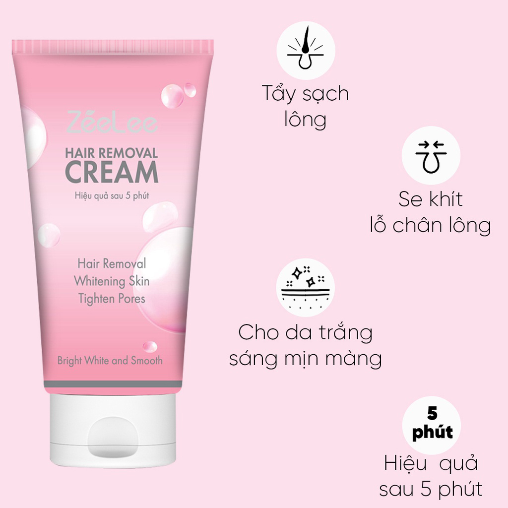 Kem Tẩy Lông Zeelee Sạch Lông Sáng Da Không Kích Ứng 60ml