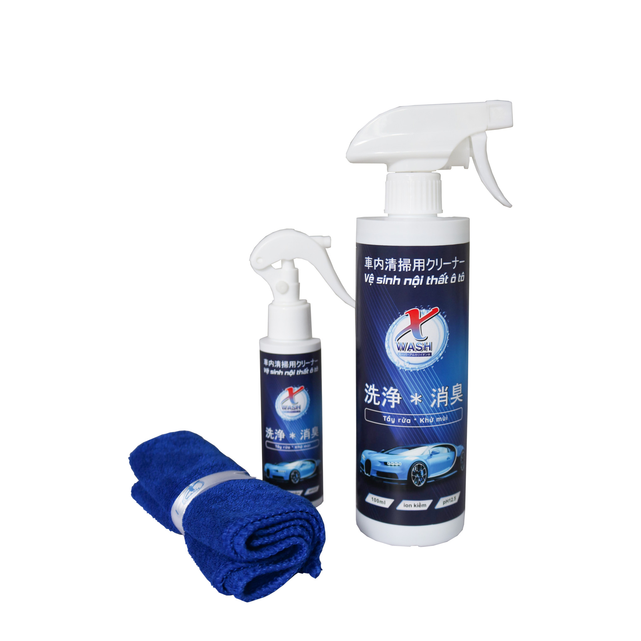 Bộ Xwash For Car - Vệ sinh không hóa chất - Bảo vệ nội thất ô tô - Không gây mùi độc hại tặng kèm khăn