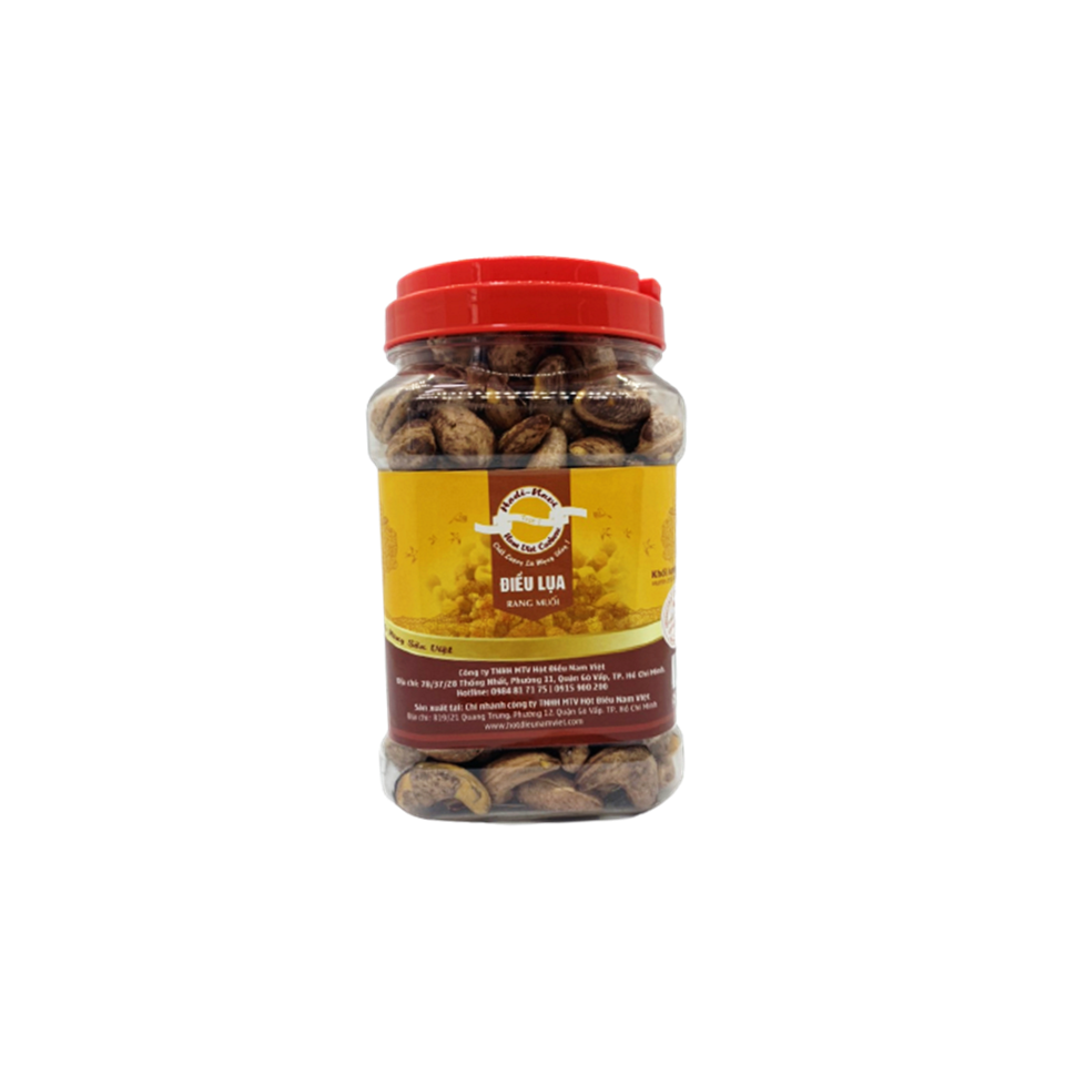 Hạt điều lụa rang muối loại 1 Hodi - NaVi - Hũ quai xách 500g, hũ nắp vặn bảo quản tốt, ít muối, hạt dinh dưỡng, ăn kiêng, giảm cân