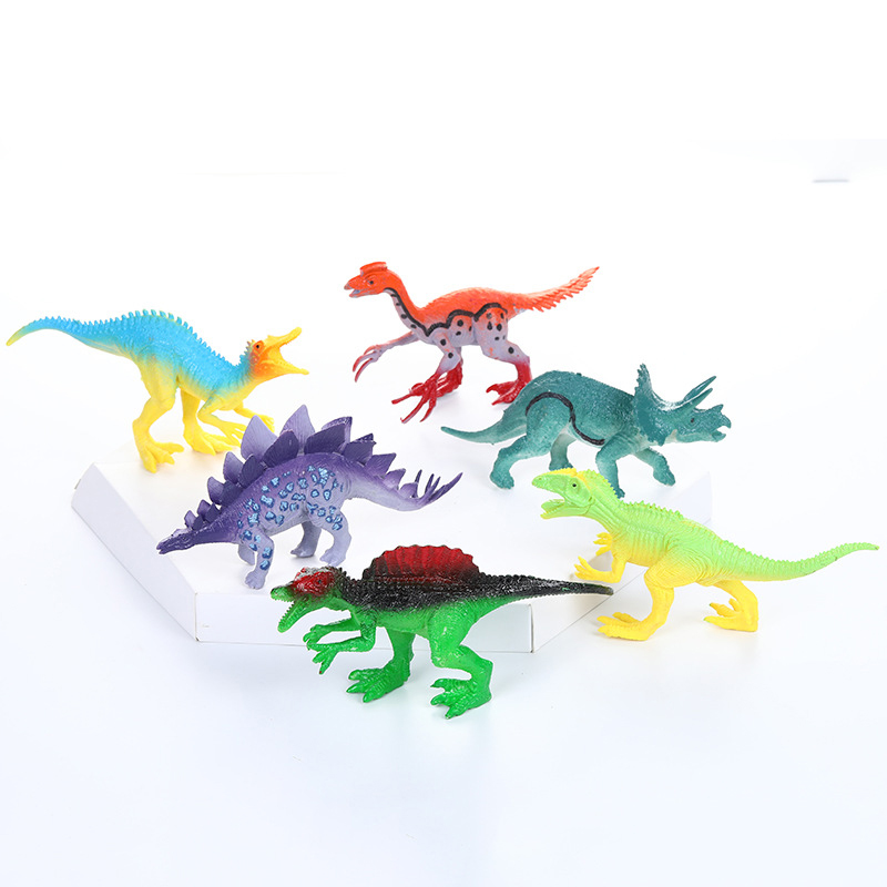 Bộ 6 đồ chơi mô hình Khủng Long kỉ Jura World (Size lớn 6x17 cm) Dinosauria Jurassic nhựa PVC an toàn cho bé 3 tuổi