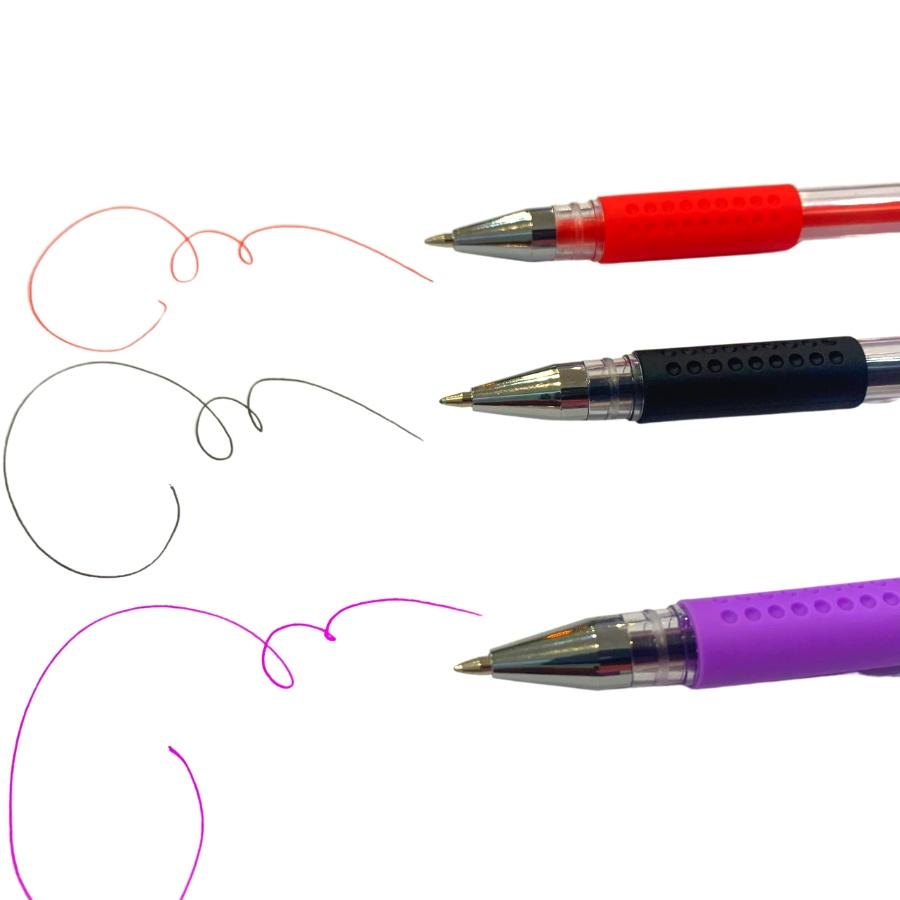 Hộp 12 cây viết Gel mini K009 ngòi 0.5mm ( Mực xanh, đỏ, tím, đen )