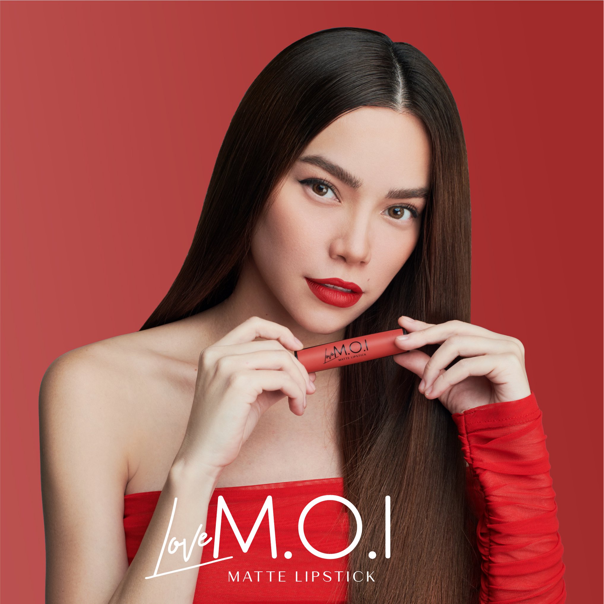 Son Thỏi MOI Love Matte Lipstick Màu số 11 Đỏ Thuần lâu trôi dưỡng ẩm (4g)