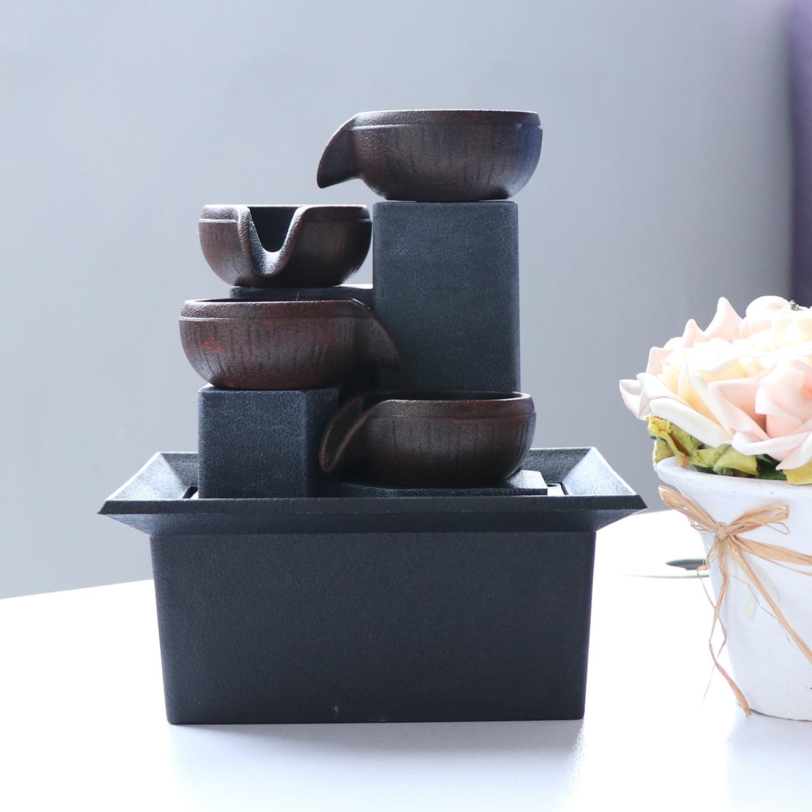 1pc Tabletop Fountain Feng Shui Ornaments Waterfall Small Size Decor Craft