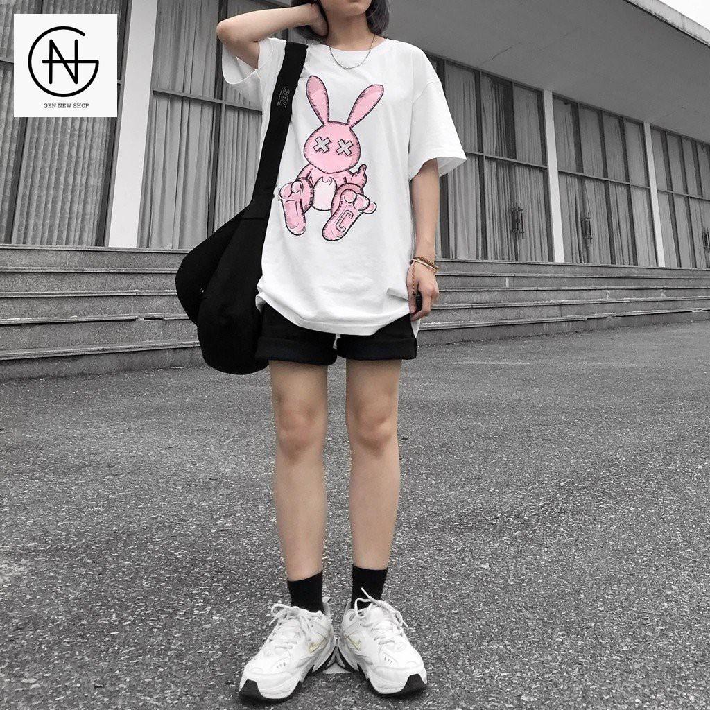 Áo Thun Tay Lỡ In Nhiệt BADRABBIT form Unisex nam nữ phong cách Ulzzang - A Tho 01