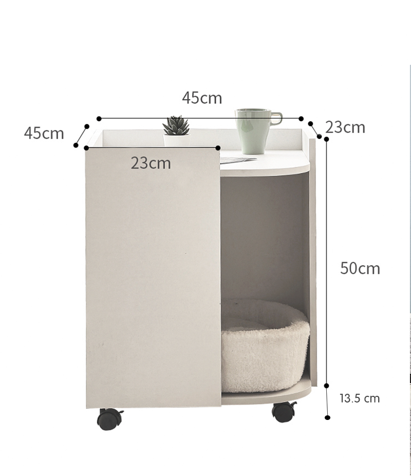 Ngôi nhà dành cho thú cưng , tab đầu giường di động có bánh xe.GP194