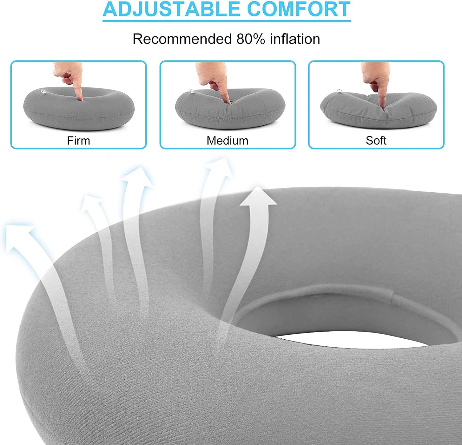 Đệm Trĩ Bơm Hơi Kèm Ghế Chỉnh Hình-Decube Hemorrhoids Vòng Ghế Có Bơm, Donut Kèm Đệm Ghế, 1 Cái