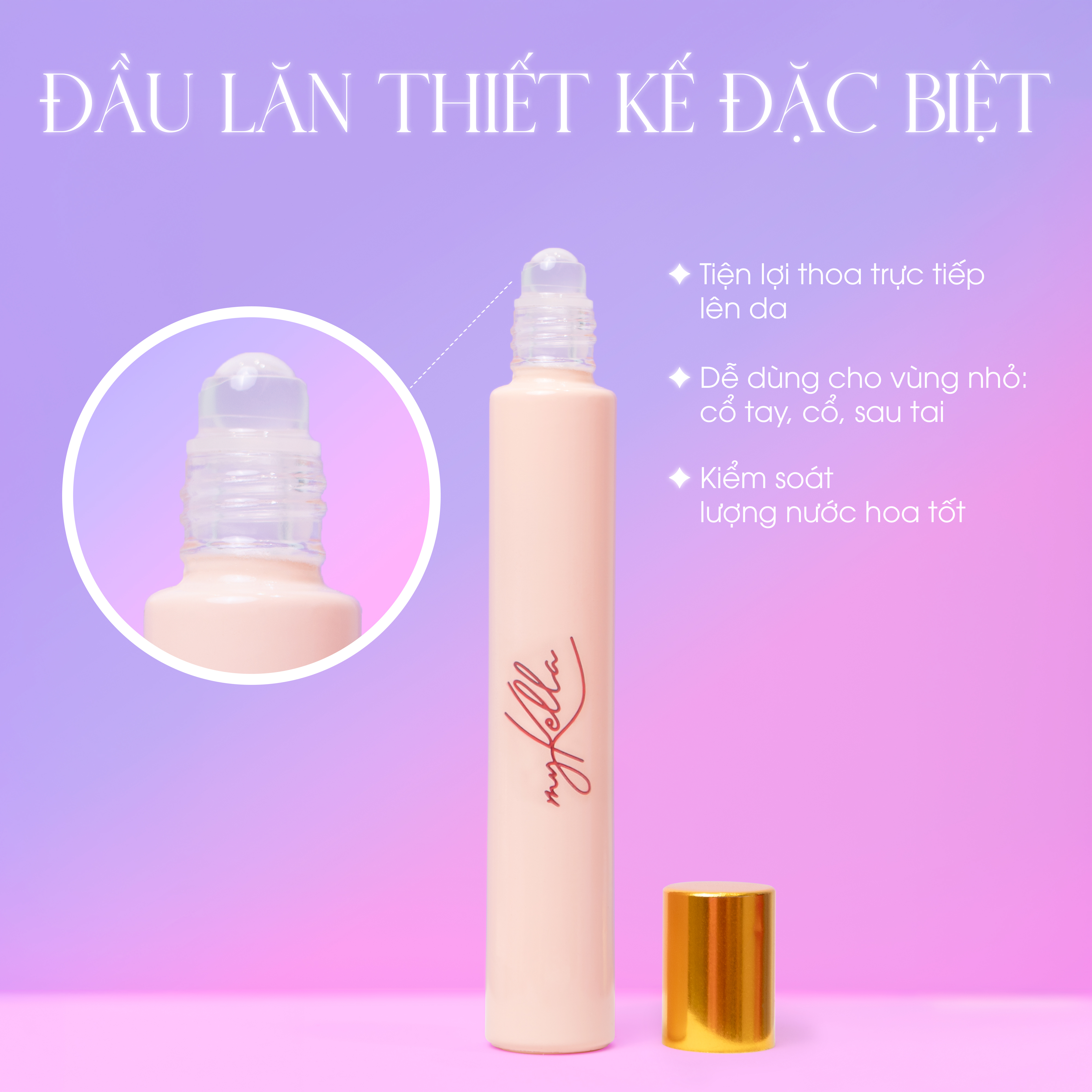 Nước Hoa Lăn myKella 10ml Tỏa Hương Quyến Rũ, Lưu Hương Suốt Ngày Dài
