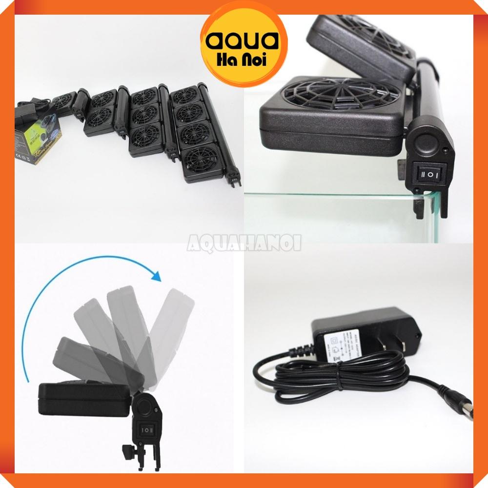 Quạt tản nhiệt làm mát nước hồ cá thủy sinh Water World - 1/2/3/4 quạt - siêu mát tiết kiệm điện cho hồ nhỏ