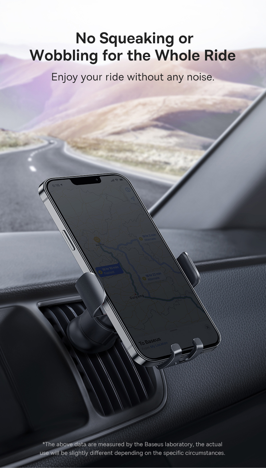 Giá đỡ Baseus Metal Age Ⅱ Gravity Car Mount SUJS000001 điện thoại khóa tự động dùng cho xe hơi- Hàng chính hãng
