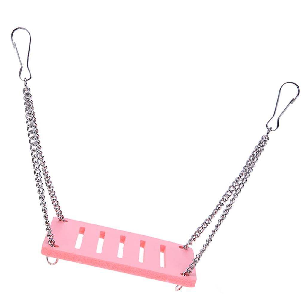 Pet Wood Molar Toy - Chain Swing Hamster Squirrel Wood Hanging Cage
