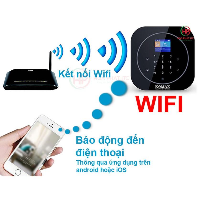 Komax KM-G20 - Bộ chống trộm trung tâm dùng sim và wifi, Báo trộm qua điện thoại, gọi điện, nhắn tin - Hàng chính hãng