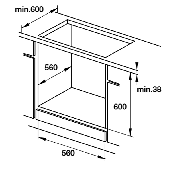 Lò Nướng Âm Tủ Hafele HO-KT60A9 (65 Lít) - Hàng chính hãng