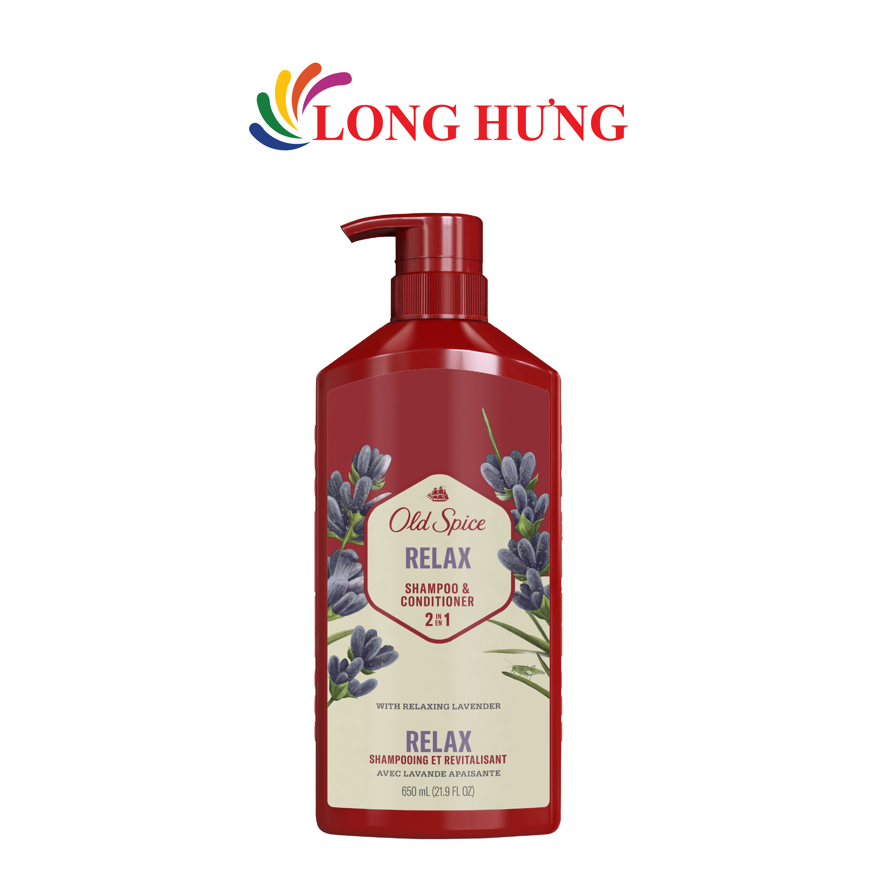 Dầu gội và xả 2-in-1 Old Spice (650ml) - Hàng chính hãng