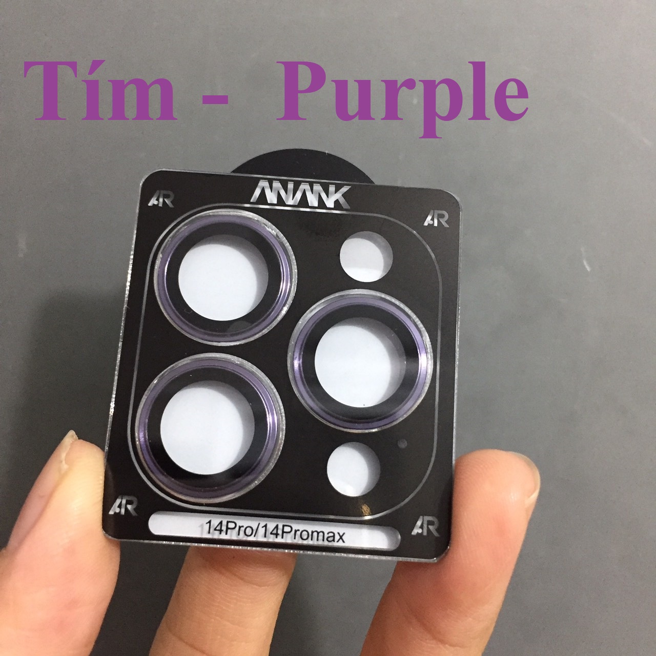 Cụm cường lực viền hợp kim titan dán camera cho iP 14 Pro / 14 Pro Max ANANK AR _ Hàng chính hãng