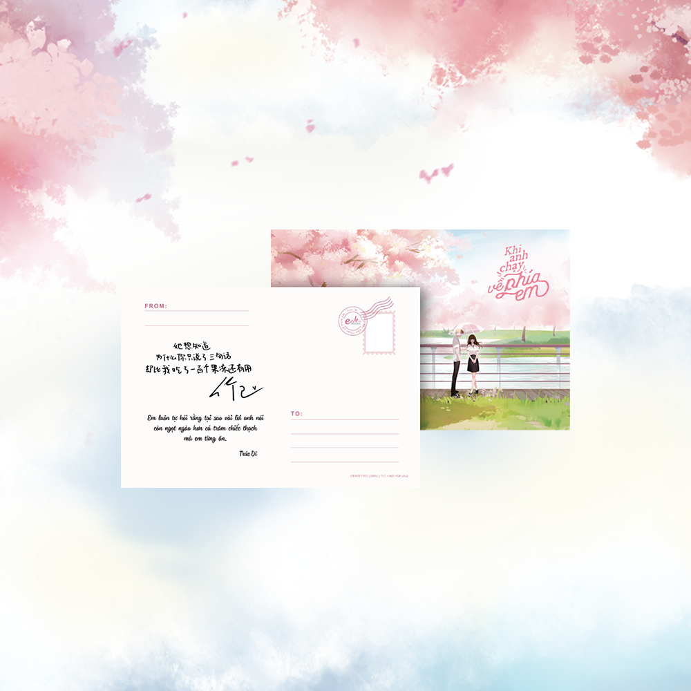 Sách - Khi Anh Chạy Về Phía Em - Tặng Kèm Bookmark 2 Mặt Bồi Cứng + Postcard In Chữ Ký Của Tác Giả Trúc Dĩ