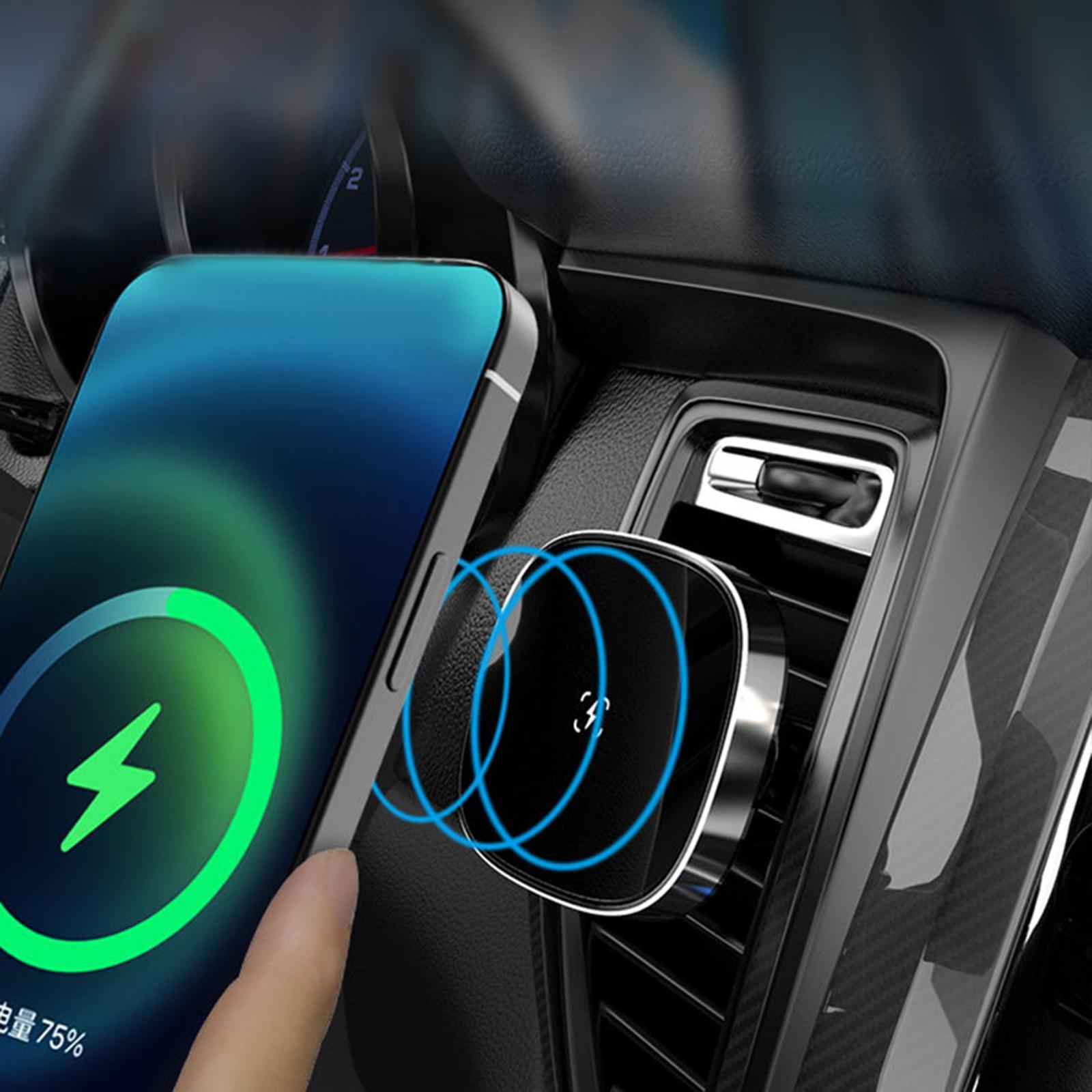Car Phone Mount Holder Magnetic Aluminium Alloy ABS Fast Charge Bracket for Phone 12