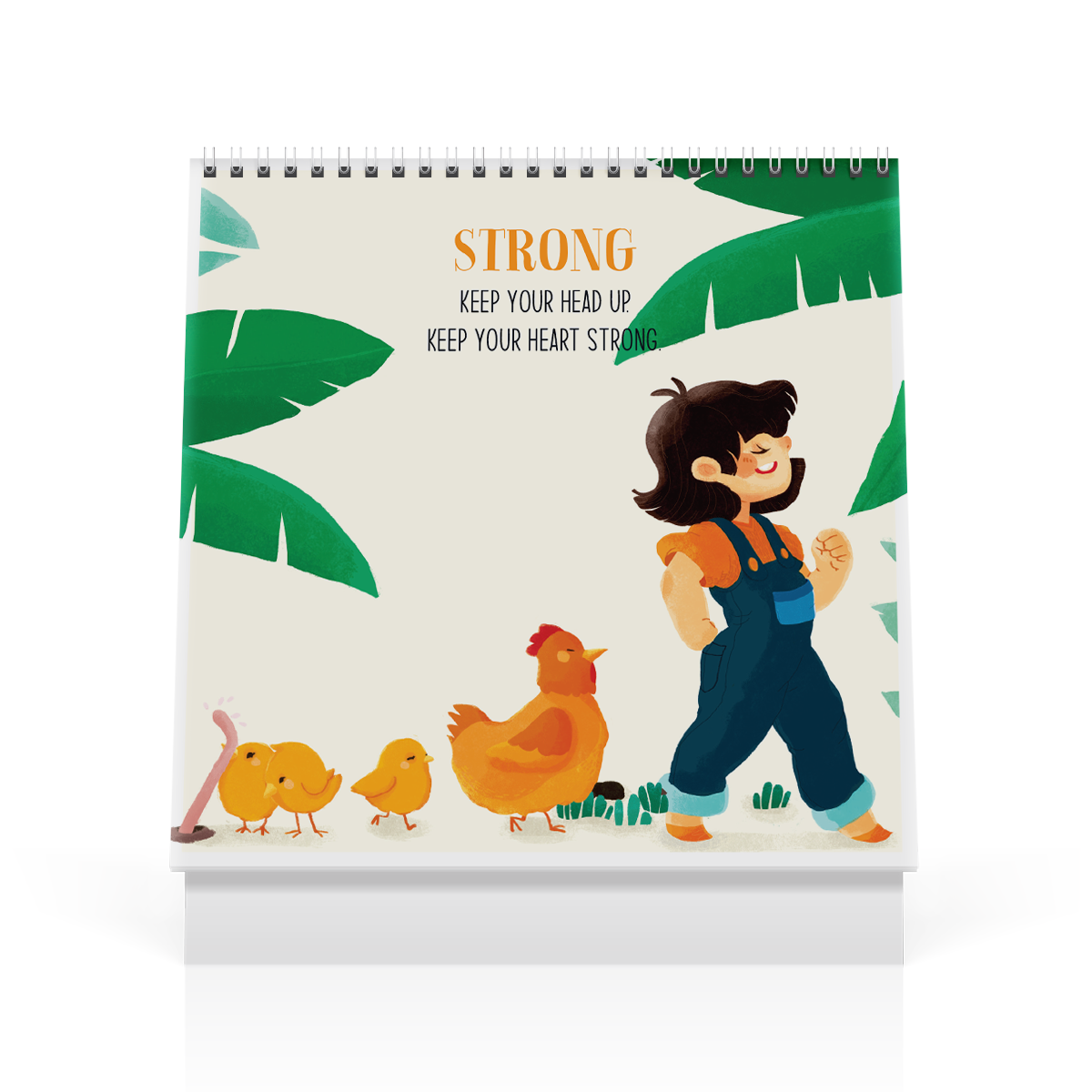 Lịch bàn 2022 Nhâm Dần 20x22 SDstationery LIVE LIKE A CHILD tiếng Anh hình vẽ em bé thiếu nhi trẻ em dễ thương