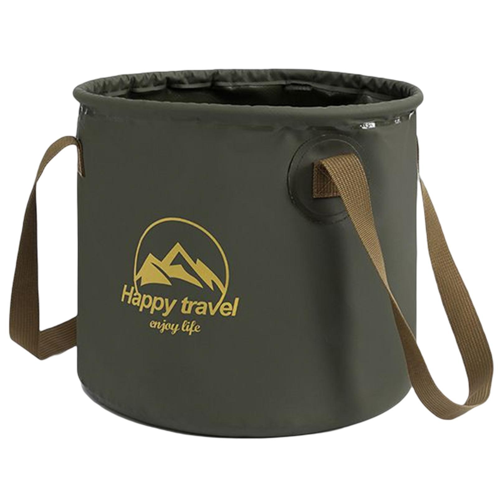 5 Gallon Collapsible Bucket Portable Fishing Bucket Wash Basin for Camping Outdoor Car Washing