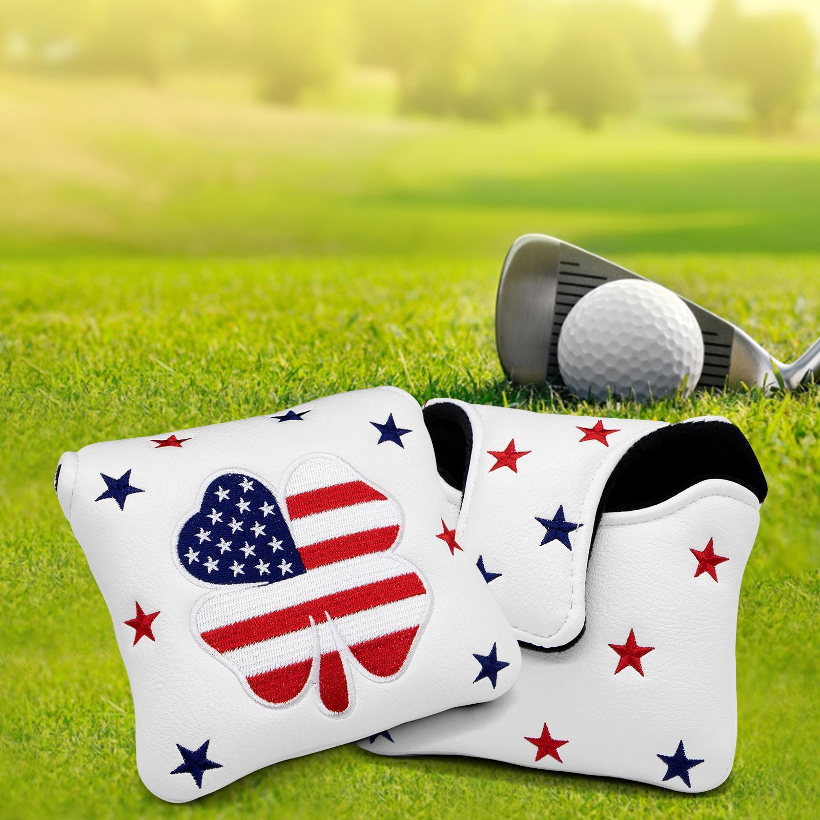 Golf Putter Mallet Head Cover Magnetic Closure Headcover Club Protector for Unisex