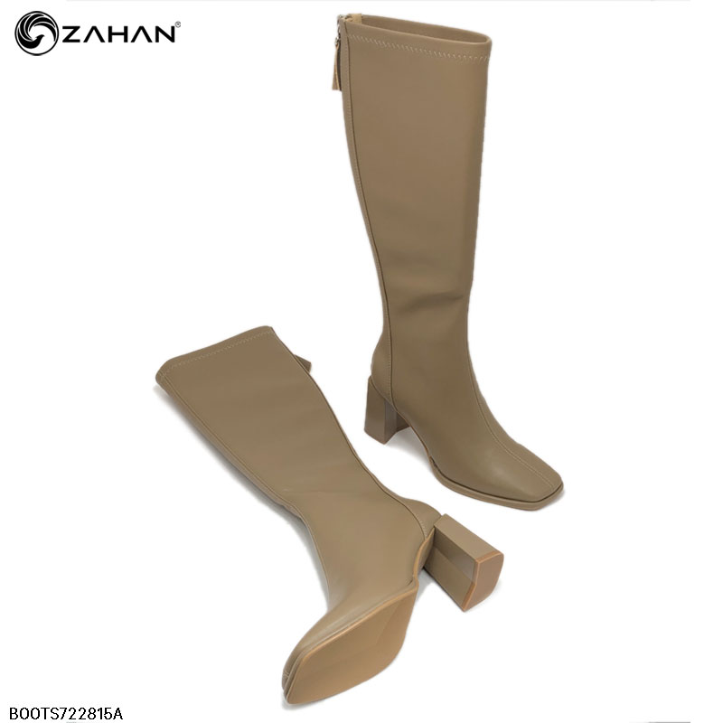 Boots nữ cao cổ, mũi vuông, 7cm BOOTS722815A