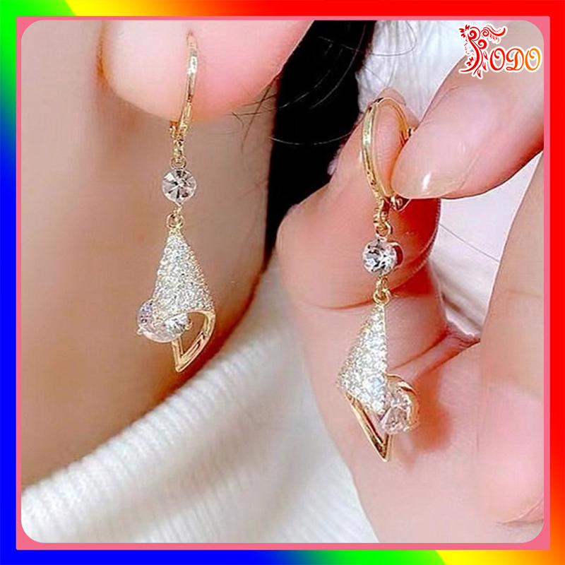 Bông tai kiểu lấp lánh đi đám cưới đi tiệc BJ450 thu đông thanh lịch trang nhã đi chơi đi dạo -