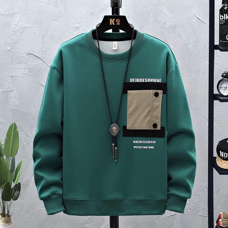 Áo Sweater Nỉ Nam Form Rộng Cổ Tròn Bo Gấu Phối Họa Tiết Túi Ngực Thời Trang Zenkonu TOP NAM 240V4