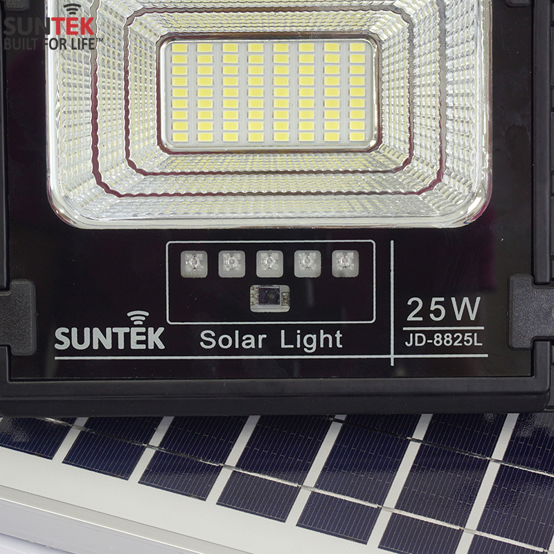 Đèn Pha Năng Lượng Mặt Trời SUNTEK LED Solar Light JD-8825 công suất 25W - Hàng Chính Hãng