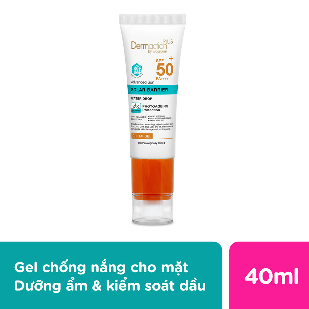 Gel Chống Nắng Dermaction Plus By Watsons Solar Barrier SPF50+ PA++++ 40ml