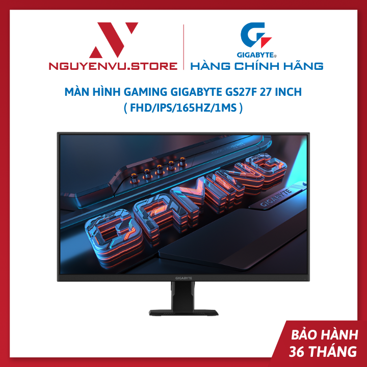 Màn Hình Gaming Gigabyte GS27F 27 inch ( FHD/IPS/165Hz/1ms ) - Hàng Chính Hãng