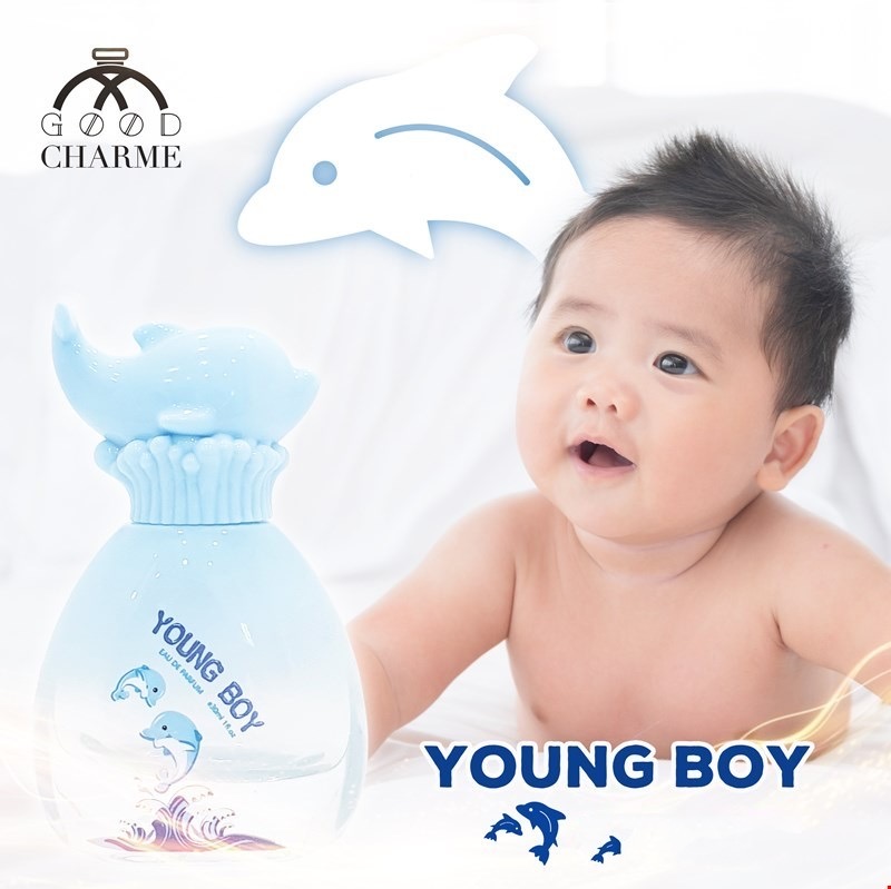 Nước hoa cho bé, Charme Young Boy, hương thơm thanh mát, cho bé năng động cả ngày, 30ml