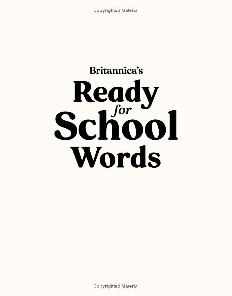 Britannica's Ready-For-School Words: 1,000 Words For Big Kids